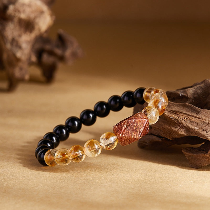 Black Gold Super Seven Obsidian Bracelet-Grounded Harmony