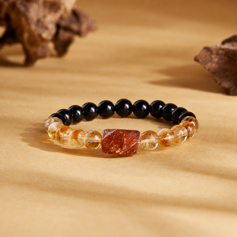 Black Gold Super Seven Obsidian Bracelet-Grounded Harmony