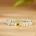 Gentle Renewal-Cold Enamel Butterfly Prehnite Bracelet
