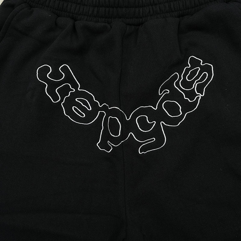 Sp5Der Og Logo Embroidered Sweatshort Black