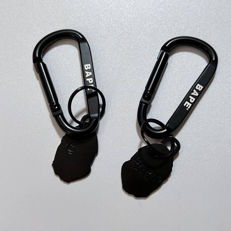 BAPE Carabiner Keychains - Black