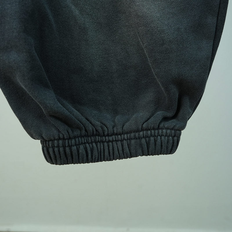 Hellstar No Guts No Glory Closed Elastic Bottom Sweatpants Midnight Dye Black