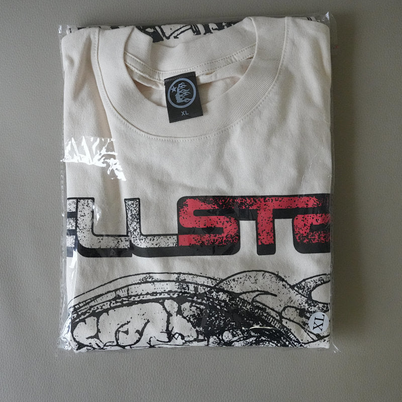 Hellstar Studios Cranium Short Sleeve Tee Shirt Cream