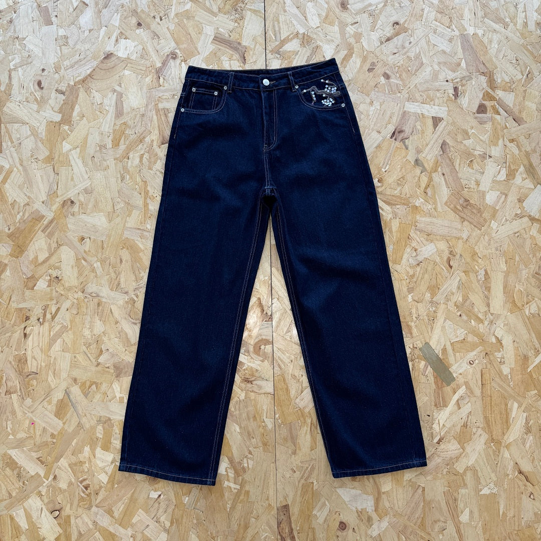 Derschutze Blossom Selvedge - Indigo
