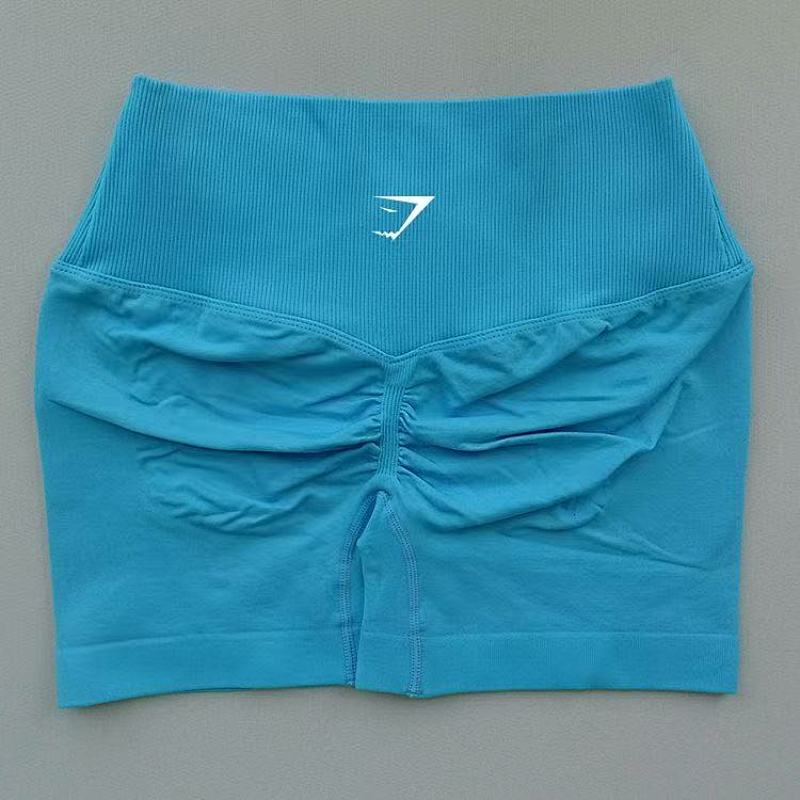 Gymshark Ribbed High-Waist Ruched Biker Shorts