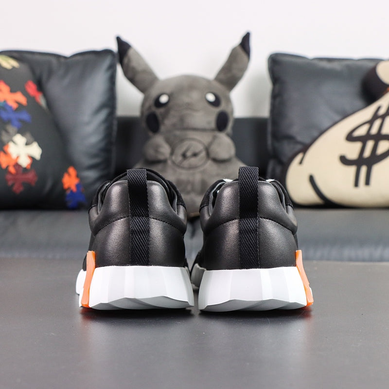 Hermes Bouncing Sneaker - Black/Orange