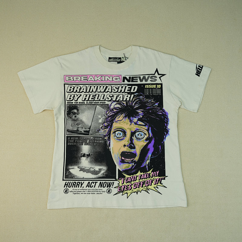 Hellstar Breaking News T-Shirt White