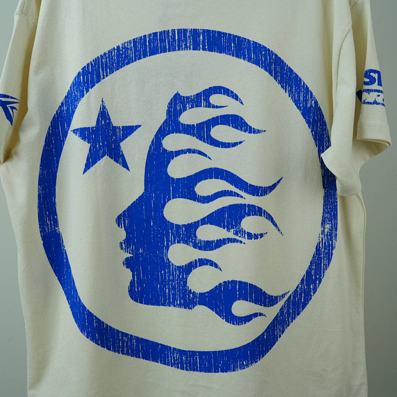 Hellstar Beat Us! T-Shirt White/Blue