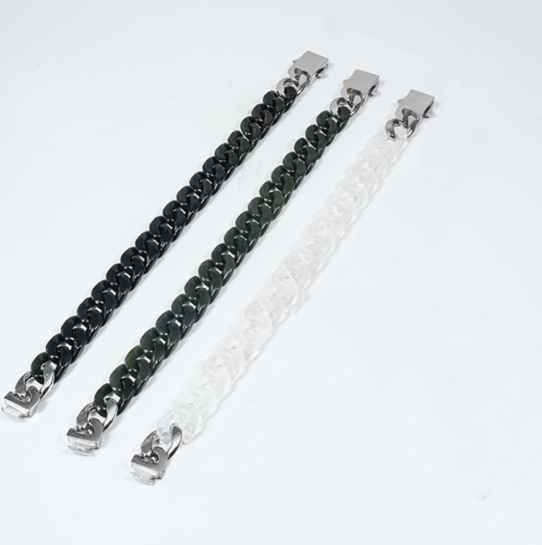Urban Fusion Cuban Link Jade Bracelet-Detachable Adjustable Link Design