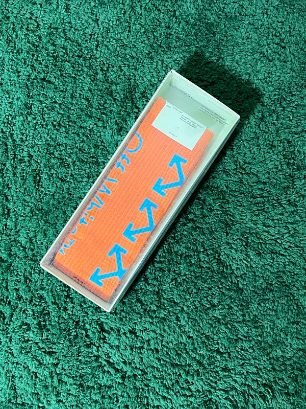 Off-White Knee-High Socks - Orange/Blue