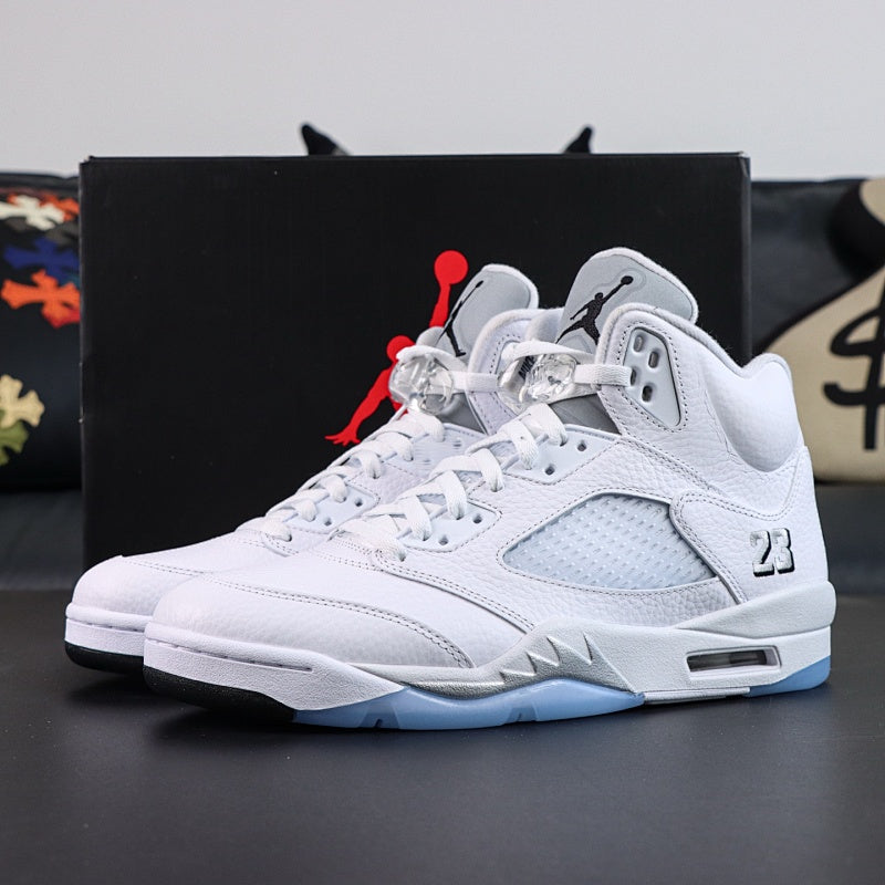 Nike Air Jordan 5 Retro - White/Silver