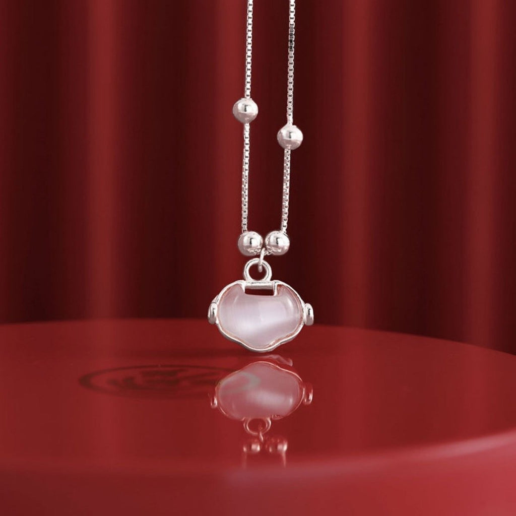 Cat`s Eye Stone Protection 925 Silver Necklace