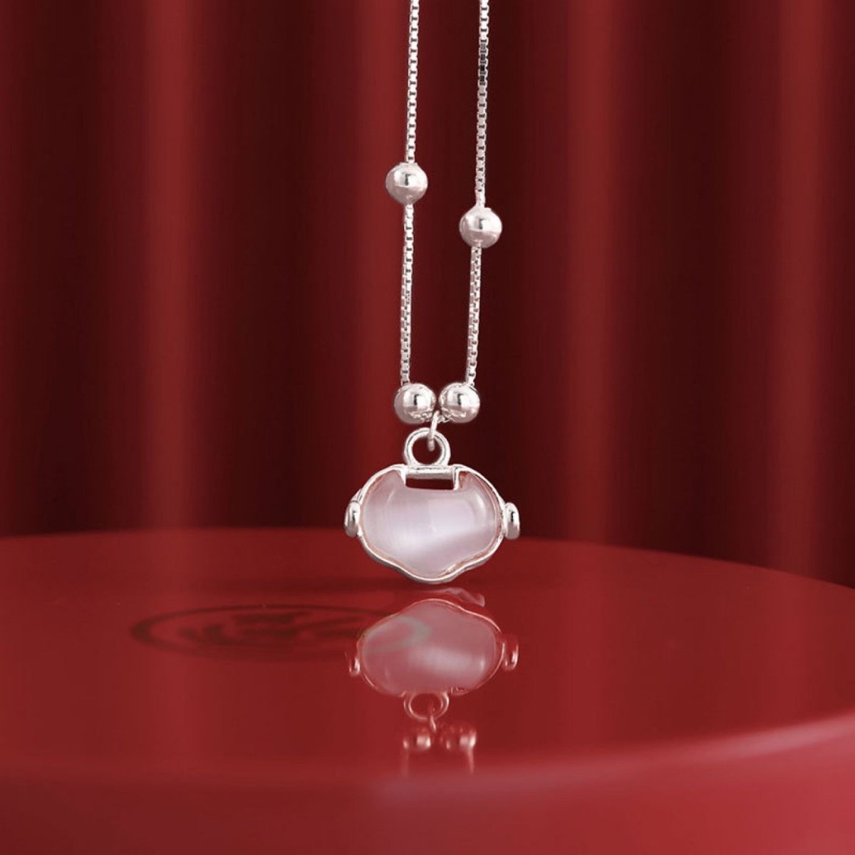 Cat`s Eye Stone Protection 925 Silver Necklace