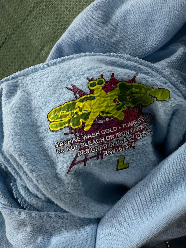 Sp5der Web Hoodie Sky Blue