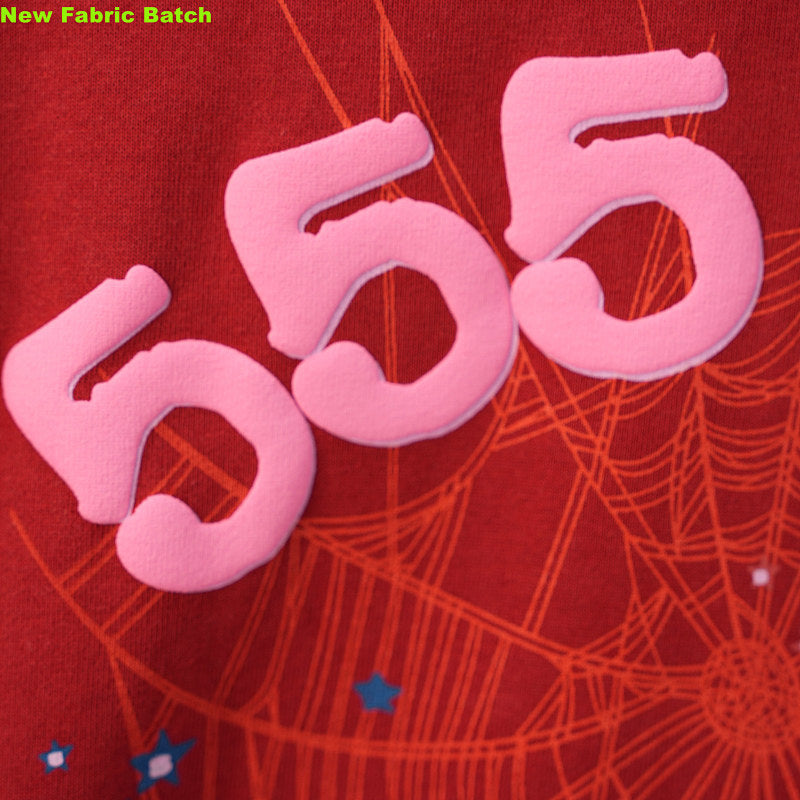 Sp5Der Worldwide Red Angel Number 555 Hoodie