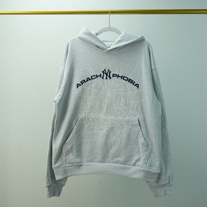 Sp5der Arach NY Phobia Hoodie Ash Grey