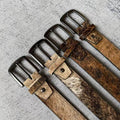 Cowhide Hair-On Belt - Tan/Brown