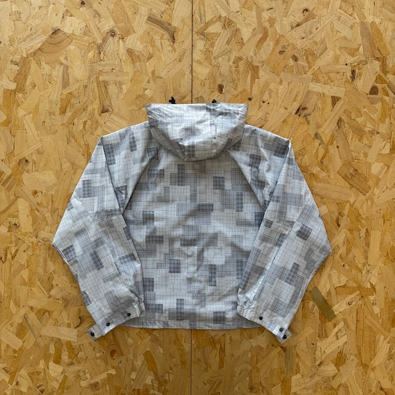 Mertra Patchwork Plaid Jacket - Grey Camo