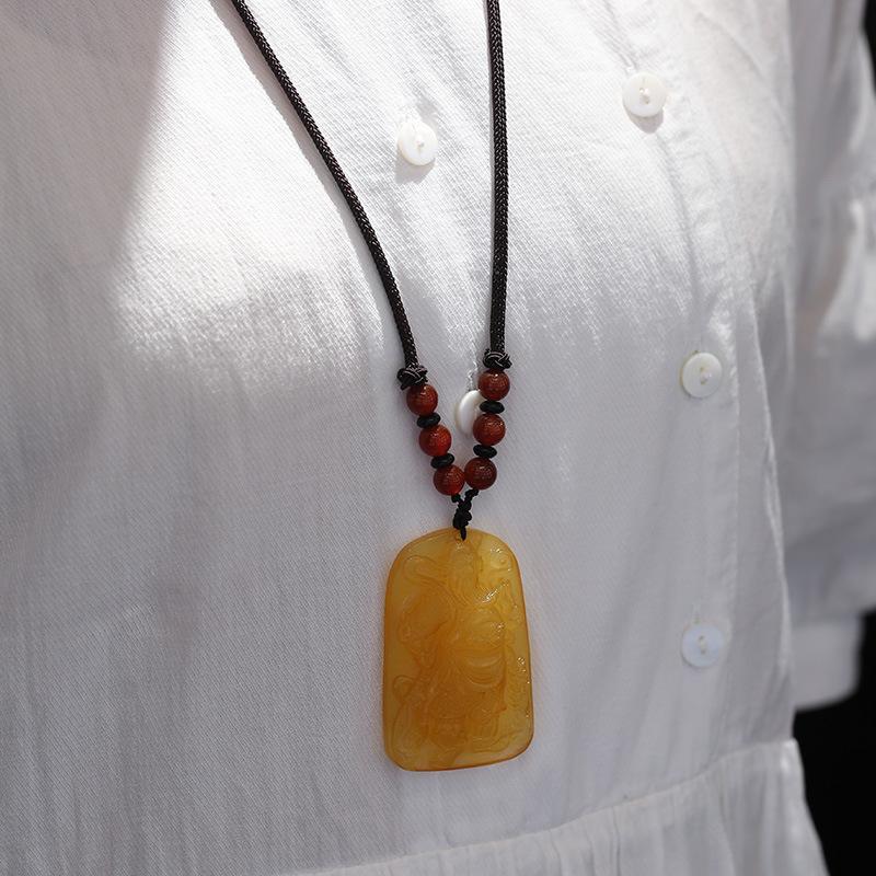 Citrine Guan Gong Wealth Pendant
