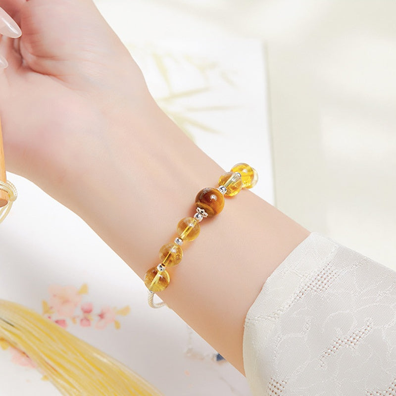 Golden Radiance-Citrine Tiger's Eye Bracelet
