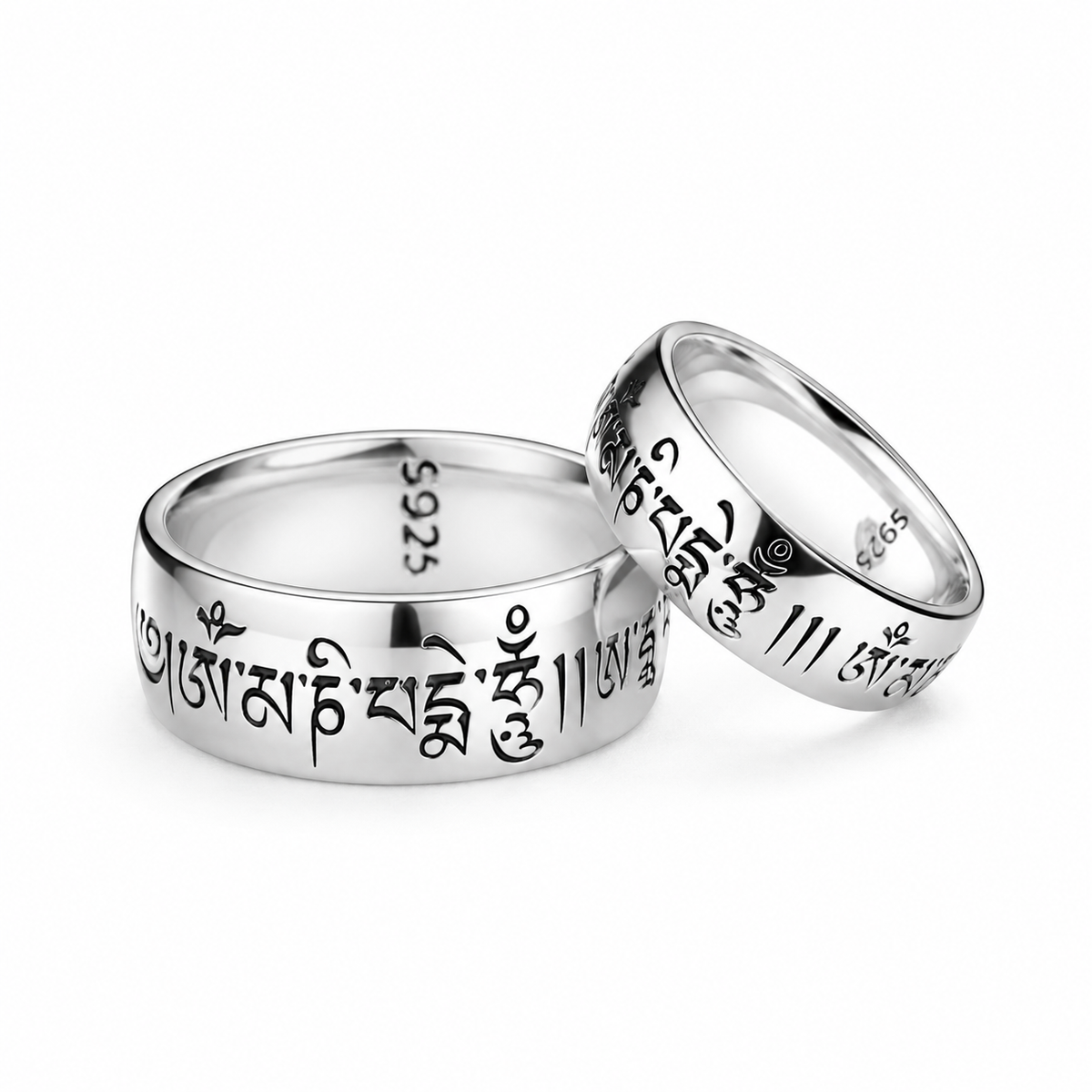 Six True Words Couple Rings-Compassion