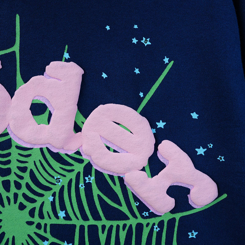 Sp5der OG Web Hoodie Navy