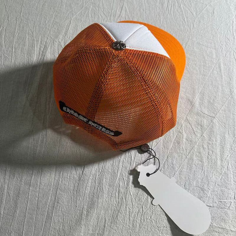 Floral Cross Print Mesh Trucker Cap