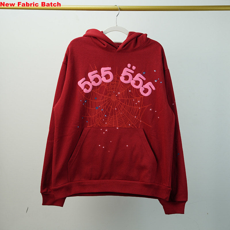 Sp5Der Worldwide Red Angel Number 555 Hoodie