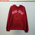 Sp5Der Worldwide Red Angel Number 555 Hoodie