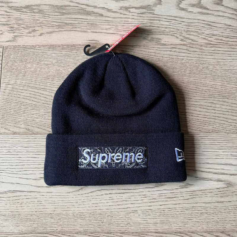 Supreme x New Era Bandana Box Logo Beanie v2