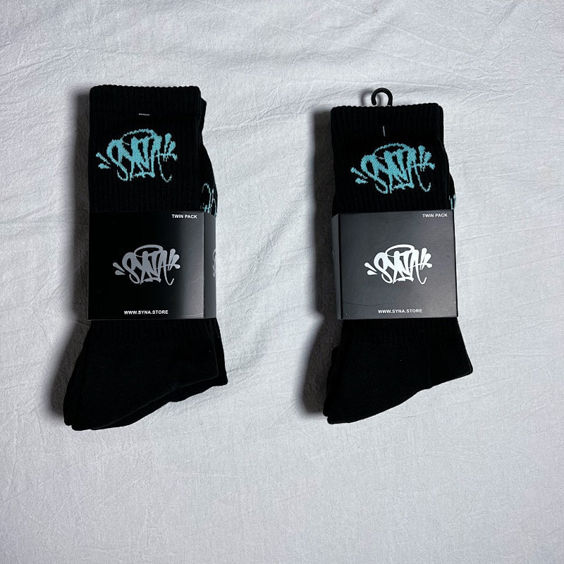 AMIRI Crew Socks - White/Black
