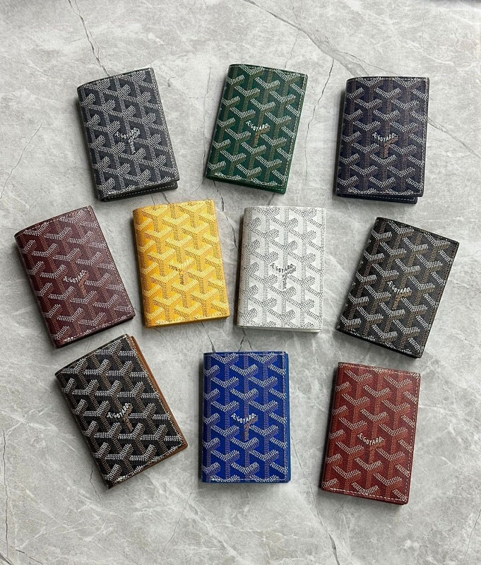 Goyard Patterned Passport Holder Multiple Colors