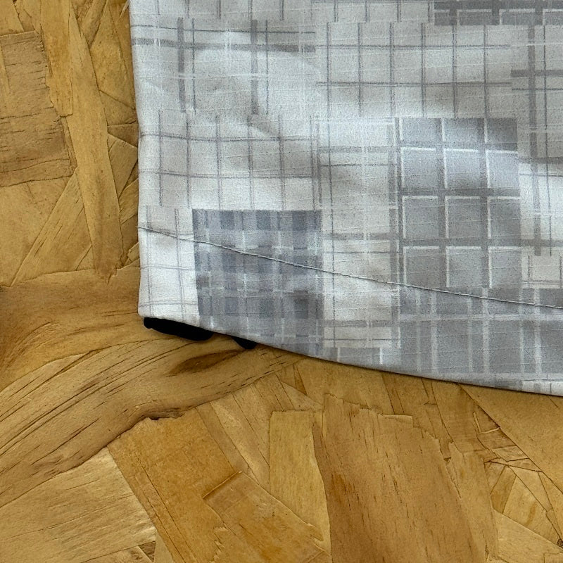 Mertra Patchwork Plaid Jacket - Grey Camo