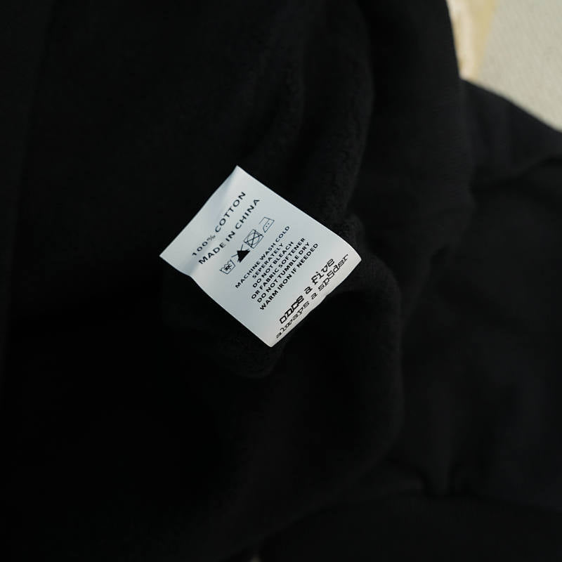 Sp5Der Rhinestone Og Web V2 Hoodie Black