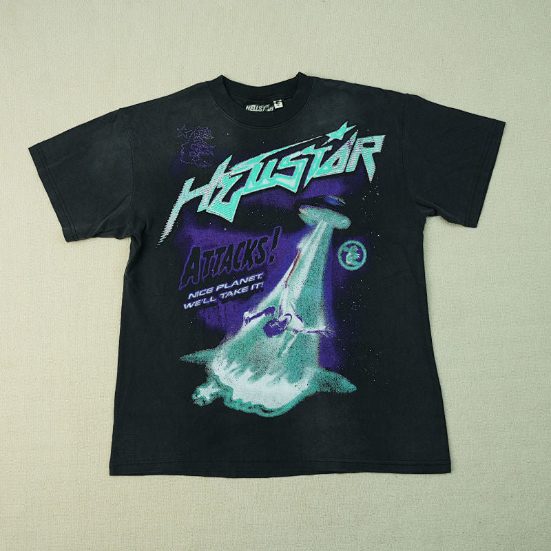 Hellstar Attacks T-Shirt Black