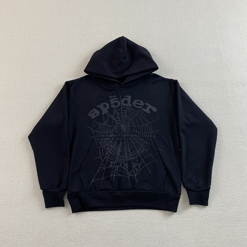Sp5der Phantom Web Hoodie Black