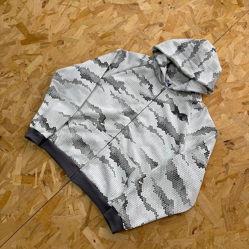 Mertra Serpentine Zip Hoodie - Light Grey