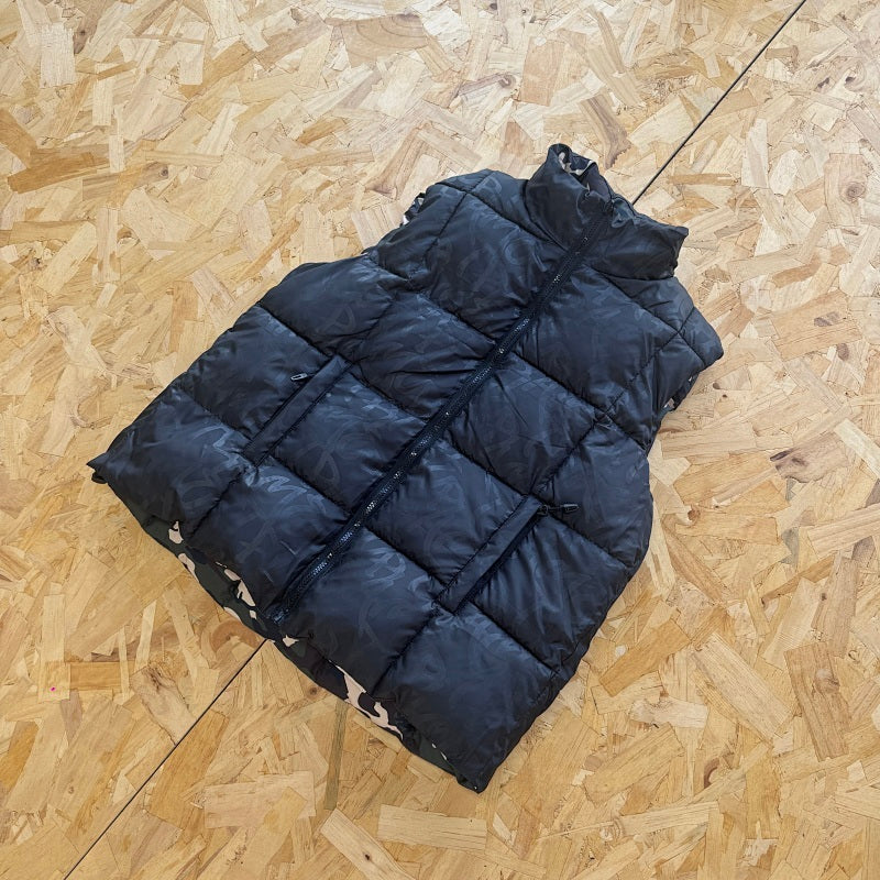 Mertra Reversible Puffer Vest - Grey Camo