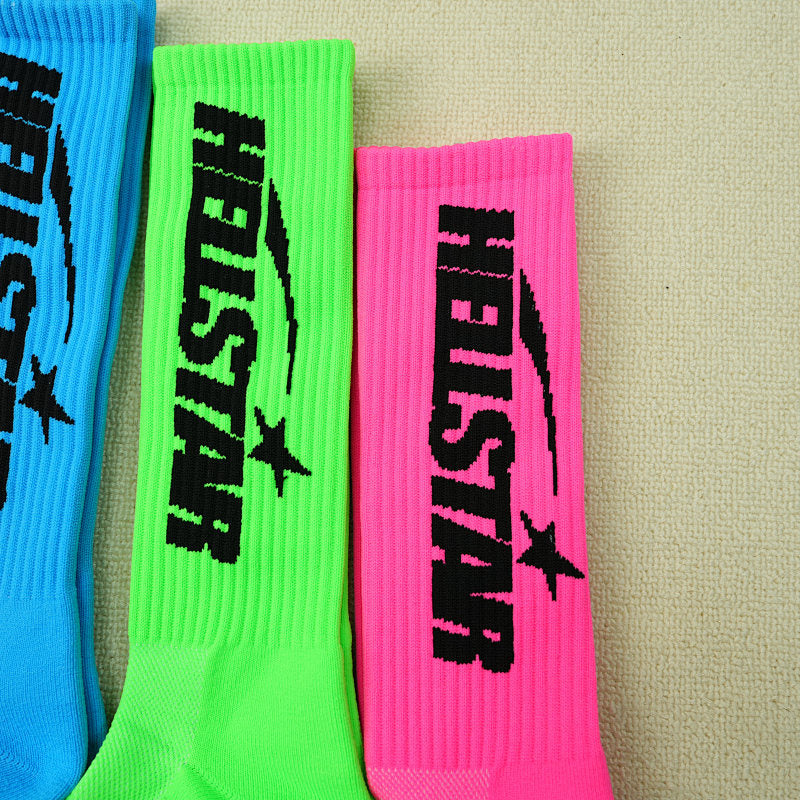 Hellstar Logo Socks (4 Pack) Neon