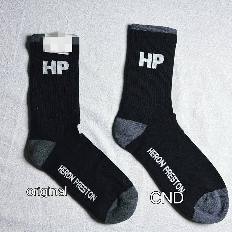 Heron Preston Crew Socks - Black/Gray