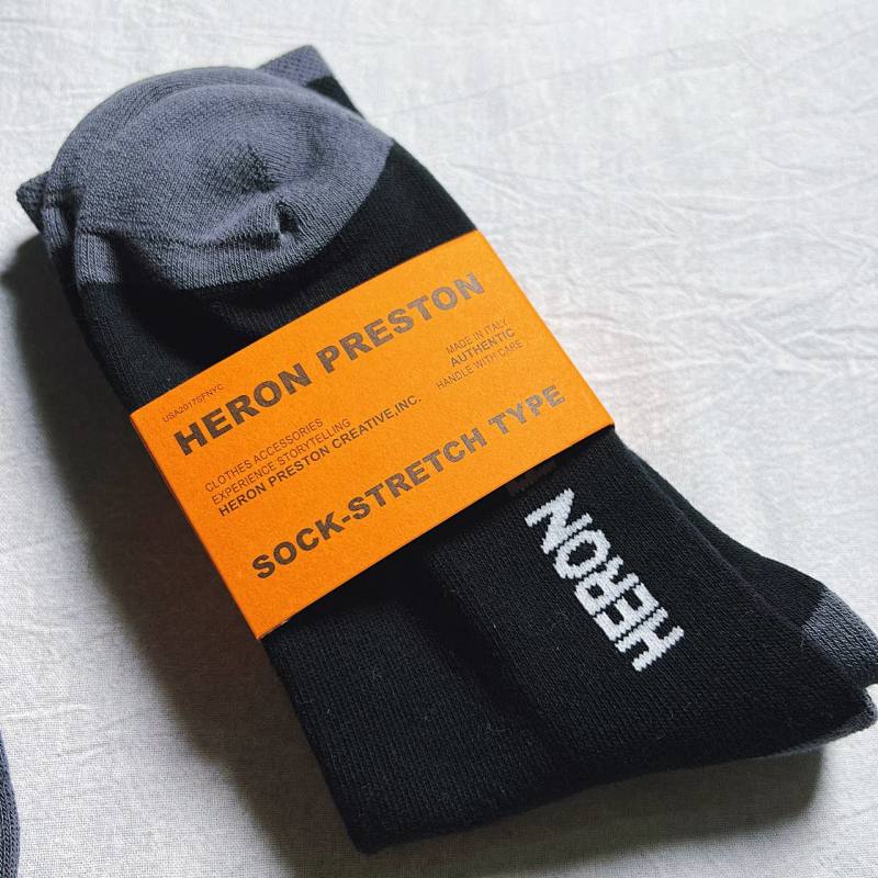 Heron Preston Crew Socks - Black/Gray