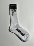 Palm Angels Crew Socks - White/Black/Green