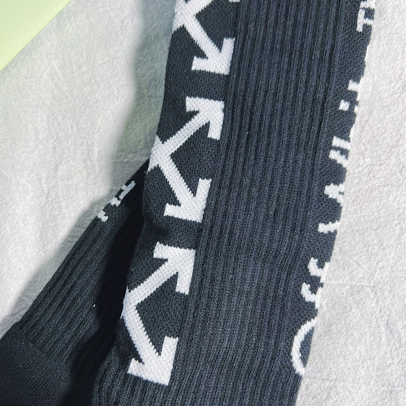 Off-White Two-Pack Crew Socks - White/Black