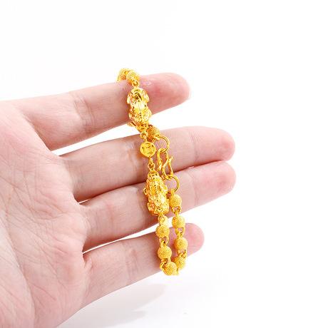 Double Gold Pixiu Fortune & Luck Bracelet