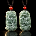 Dragon & Phoenix Couple Jade Pendant Set-Love. Harmony & Lasting Blessings