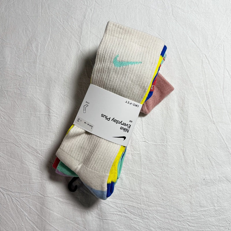 Nike Everyday Plus Crew Socks - Cream/Purple
