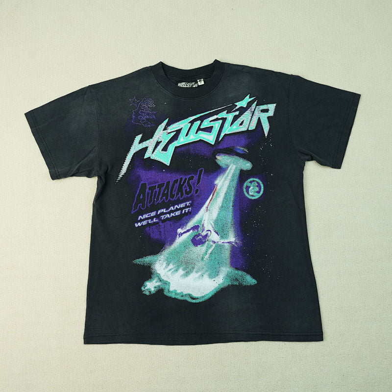 Hellstar Attacks T-Shirt Black