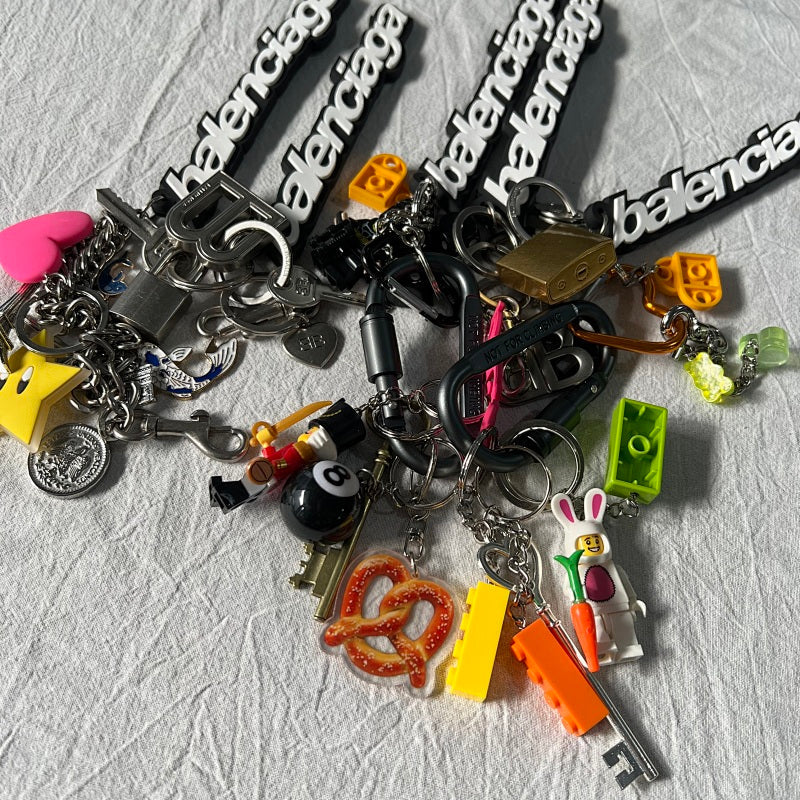 Balenciaga Keychain - Black/White/Multicolor