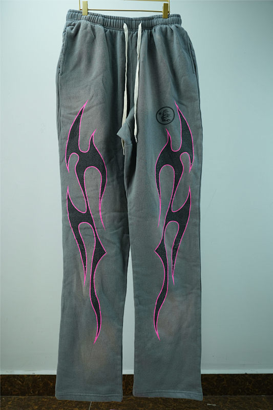 Hellstar Grey Future Flame Sweatpants