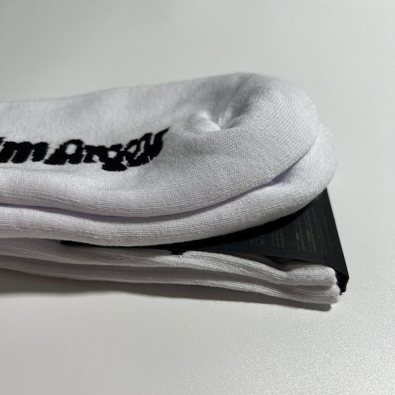 Palm Angels Crew Socks - White/Black/Green